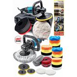 PROXTECH Pro Kalite 30 Parça Full Takım 6 Kademe Ayarlı Polisaj Makinesi Koltuk Yıkama Zımpara Pasta Cila Set