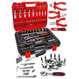 Proxtech Profesyonel 112 Parça Çok Fonksiyonlu 1/2 Ve 1/4 Cırcırlı Lokma Anahtar Takımı Bits Uç Penseli Set Beyaz