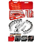 Proxtech Profesyonel Büyük Parlak 32 Parça Chrom Vanadıum Cırcırlı Lokma Takımı 1/2 Cr-v Çeliği Beyaz