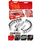 Proxtech Profesyonel Büyük Parlak 32 Parça Chrom Vanadıum Cırcırlı Lokma Takımı 1/2 Cr-v Çeliği