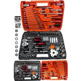 Proxtech Profesyonel Mekanik Krom Çelik Premium Kalite 121 Parça Lokma Takımı 1/2-1/4-3/8 Full Set