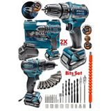 PROXTECH ProX Tech Premium Kalite Kömürsüz Motor Çelik Mandren Darbeli Şarjlı Matkap Akülü Vidalama 36vf
