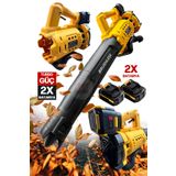 PROXTECH Süper Güçlü 6 Kademeli Çift Akülü Turbolu Yaprak ,Çamur,Toz,Kar Hava Üfleme Makinesi,yaprak Üfleme