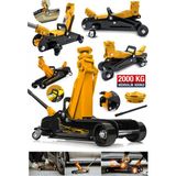 Proxtech Ultra Series Profesyonel Metal Tekerlekli 2ton/ 2000 kg Arabalı Hidrolik Kriko Araç Oto Kriko