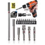 PROXTECH Yeni Nesil DMax Bits Uç Bağlantı Adaptör Seti Lokma Bağlantı 16PCS Tornavida Lokma Seti Matkap Ucu