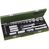 Proxxon 23000 Cırcırlı Kollu 29 Parçalı Lokma Takımı 1/2''