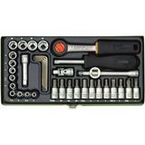Proxxon 23080 Cırcırlı Kollu 36 Parçalı Lokma Ve Bits Takımı 1/4''