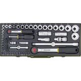 Proxxon Endüstriyel Proxxon 23040 Cırcırlı Kollu 56 Parçalı Lokma ve Bits Takımı 1/4'' ve 1/2''