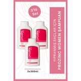 Prozinc Women Yıpranmış, Işlem Görmüş Saçlar Için Nemlendirici Ve Dolgunlaştırıcı Bakım Şampuanı 3x300 ml