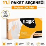 Prozirve Florex Tek Kullanımlık Hibrit Eldiven 100’LÜ – Yumuşak, Elastik, Lateks Içermez - 1 Adet - Krem