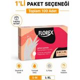 Prozirve Florex Tek Kullanımlık Hibrit Eldiven 100’LÜ – Yumuşak, Elastik, Lateks Içermez - 1 Adet - Şeffaf