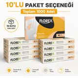 Prozirve Florex Tek Kullanımlık Hibrit Eldiven 100’LÜ – Yumuşak, Elastik, Lateks Içermez - 10 adet - Krem