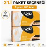 Prozirve Florex Tek Kullanımlık Hibrit Eldiven 100’LÜ – Yumuşak, Elastik, Lateks Içermez - 2 Adet - Krem - L - XL