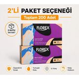 Prozirve Florex Tek Kullanımlık Hibrit Eldiven 100’LÜ – Yumuşak, Elastik, Lateks Içermez - 2 Adet - Mavi - L - XL