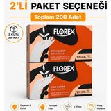 Prozirve Florex Tek Kullanımlık Hibrit Eldiven 100’LÜ – Yumuşak, Elastik, Lateks Içermez - 2 Adet - Siyah - L - XL
