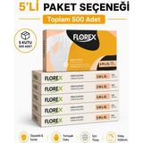 Prozirve Florex Tek Kullanımlık Hibrit Eldiven 100’LÜ – Yumuşak, Elastik, Lateks Içermez - 5 adet - Krem