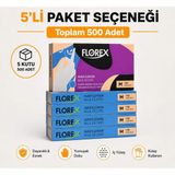 Prozirve Florex Tek Kullanımlık Hibrit Eldiven 100’LÜ – Yumuşak, Elastik, Lateks Içermez - 5 adet - Mavi - L - XL