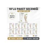 Prozirve Reflex Slimfit Copolymer Eldiven 100’LÜ Paket Gıdaya Uygun Pudrasız Tek Kullanımlık - 10 Adet - Krem