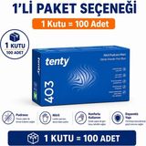 Prozirve Tenty 403 Mavi Nitril Muayene Eldiveni 100 Lü Paket Pudrasız Lateks Içermez Tek Kullanımlık - 1 Adet