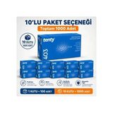 Prozirve Tenty 403 Mavi Nitril Muayene Eldiveni 100 Lü Paket Pudrasız Lateks Içermez Tek Kullanımlık - 10 Adet