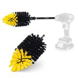 Prozwee 2PACK Karo Köşe Matkap Fırça Seti, Tutabilen ve Stabilize Edilebilen Uzatılabilir Çubuklu, Köşe Lekeleriyle Mücadele Etmek İçin Yükseltilmiş Fırça, Harç, Fayans, Lavabo, Banyo vb.