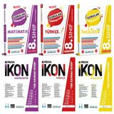 Pruva Akademi 8. Sınıf Matematik + Türkçe + İngilizce Soru + Defter Seti 6 Kitap