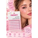 PRVT Pembe Yapışkanlı Taş Sticker Saç, Yüz, Tırnak Ve Süs Taşı Yılbaşı Dekor