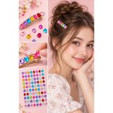 PRVT Rhinestone Yapışkanlı Taş Sticker Saç, Yüz, Tırnak Ve Süs Taşı, Sticker Taş