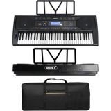 PS-4500KS Tuş Hassasiyetli 61 Tuşlu Org LCD Ekran USB Mp3 (Stand Kulaklık Çanta Notalık Adaptö - Çok Renkli