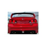 ps dizayn Honda Civic Fd6 (2006-2011) Mugen Rr Sağ Sol Çift Çıkış Arka Tampon Eki - Difüzör Plastik)