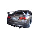 ps dizayn Honda Civic Fd6 (2006-2011) Mugen Rr Tek Çıkış Arka Tampon Eki - Difüzör (plastik)