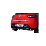 Ps Dizayn Renault Clio 4 (2012-2016) Egzoz Görünümlü Arka Tampon Eki - Difüzör (Plastik)