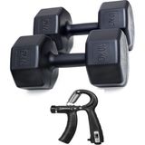 Ps Spor 10 kg Dambıl x 2 Adet = 20 kg +Sayaçlı Ayarlanabilir El Yayı - 2 x 10 kg
