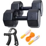 Ps Spor 16 kg Dambıl Seti + Ayarlanabilir Atlama Ipi ve El Yayı (8 kg x 2 Adet Gönderim Yapılır) - 2 x 8 kg