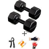 Ps Spor 2 kg Dambıl Set(2kg 2 Adet Dambıl) +Body Eldiven Sayaçlı Ayarlanabilir El Yayı ve Atlama Ipi - Siyah