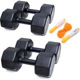 Ps Spor 2 Li Dambıl Set = 8 kg x 2 Adet 10 kg x 2 Adet + Sayaçlı Atlama Ipi - 36 kg