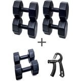 Ps Spor 3 Çift Dambıl Set 5 kg + 7 kg +9 kg + Ayarlanabilir Sayaçlı El Yayı - Siyah