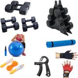 Ps Spor 3 Set Dambıl + Spor Seti ( Ürün Özelliğini Okuyun ) - Siyah