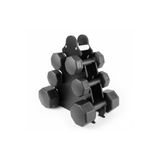PS SPOR 3 SET SİYAH RENK DAMBIL SETİ ve STAND (1KG-2KG-3KG + STAND OLARAK GÖNDERİM YAPILMAKTADIR)