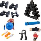 Ps Spor 4 Set Dambıl ve Spor Seti ( Ürün Özelliğini Okuyun) - Siyah