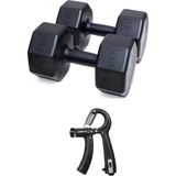 Ps Spor 6 kg Dambıl X2 Adet = 12 Kg+ Sayaçlı Ayarlanabilir El Yayı - 6 kg x 2 Adet