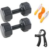 Ps Spor 8 kg Dambıl (4 x 2 + Sayaçlı Ayarlanabilir El Yayı + Sayaçlı Ayarlanabilir Atlama Ipi Ile - Siyah