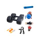 Ps Spor 8 Kg Dambıl X 2 Adet 16 Kg + 5 Çeşit Plastes Ve Egzersiz Seti