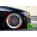 Ps Stickers Lassa Lastik Yazısı 8 Adet Kırmızı 1.sınıf Kalite Solmaz Lastik Sticker
