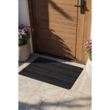 Ps034a Siyah Kaymaz Taban Nem Alıcı Toz Alıcı Kapı Önü Paspası Uv Dayanıklı 45x70 Cm