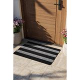 Ps035a Gri Kaymaz Taban Nem Alıcı Toz Alıcı Kapı Önü Paspası Uv Dayanıklı 45x70 Cm