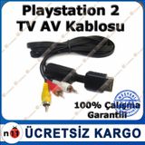 PS2 PS3 Av Tv Lale Kablo Playstation 2 - 3 Görüntü Kablosu 1.8m