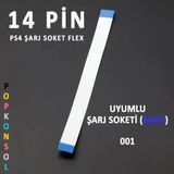 Ps4 14 Pin Flex Şarj Soket Kablosu 001 Uyumlu Playstation 4 Kol Yedek Parça