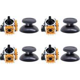 PS4 Analog Motor ve Topuz Seti 4+4 Playstation 4 Tamir PS4 Kol Analog Tamir Seti Yedek Parça - Siyah