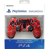 Ps4 Dualshock 4 V2 Gamepad Yeni Nesil Kol Spider-Man Desenli Pc + Ps4 + 1.5 mt Şarj Kablosu - Kırmızı - Gri